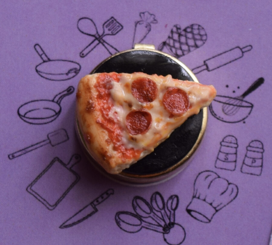 Pizza Slice Button Cover (1 piece) - Do read description!